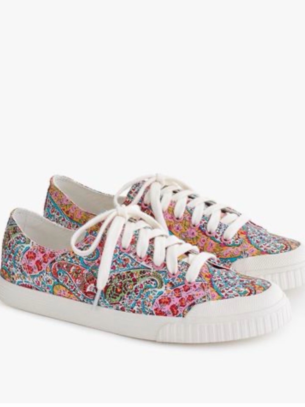 Preloved J. Crew tretorn marley canvas sneakers Size 7.5 Paisley Print